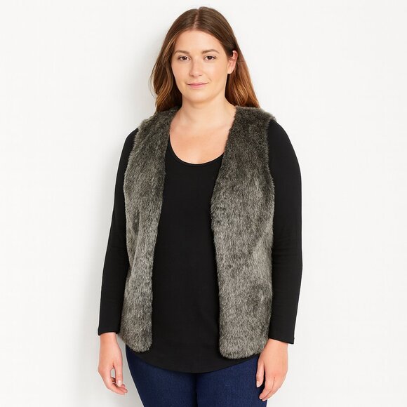 Talula Faux Fur Vegan Vest Size Small - Picture 1 of 7